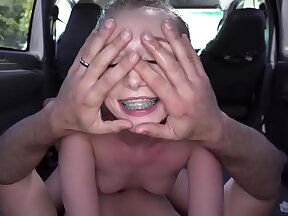 Teens get wild in a quick bus ride with their boyfriend